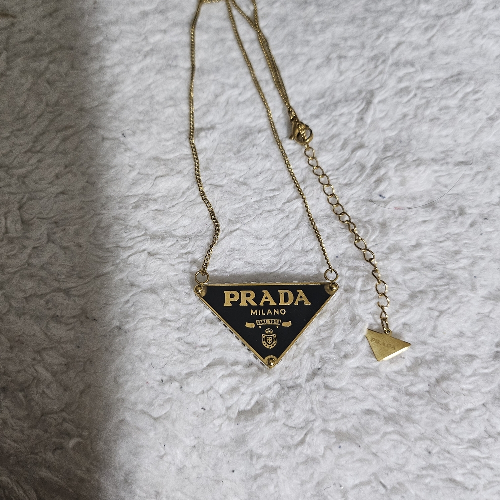 Prada Gold and Black Necklace